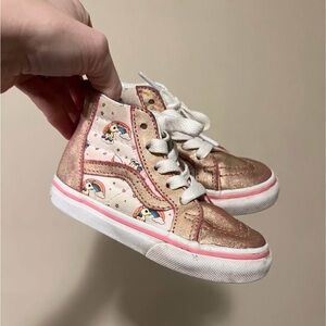 Vans High-Top Sneakers with Unicorn Design - toddler girl 6.5